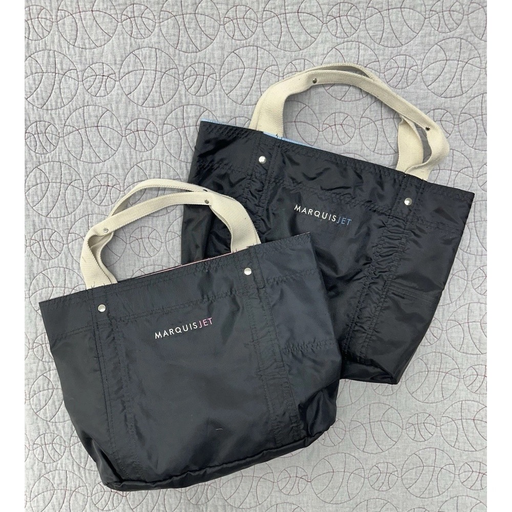 Marquis Jet Netjets QS Private Jet Fleet His/Hers Tote Set Blue Pink